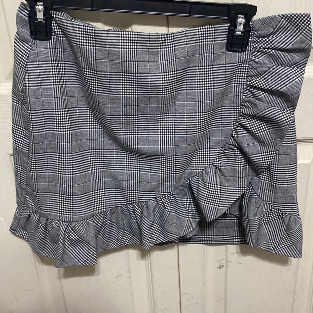 Plaid Ruffle Skort, Forever 21